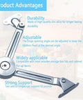 2 Pack Soft Close Toy Box Hinges With Heavy Duty Lid Support And Adjustable Tension For Wooden Boxes Jewelry Boxes Storage Chests Tool Boxes And Flip Up Cabinet Doors In Silver Finish For DIYers showcasing durability and strong support