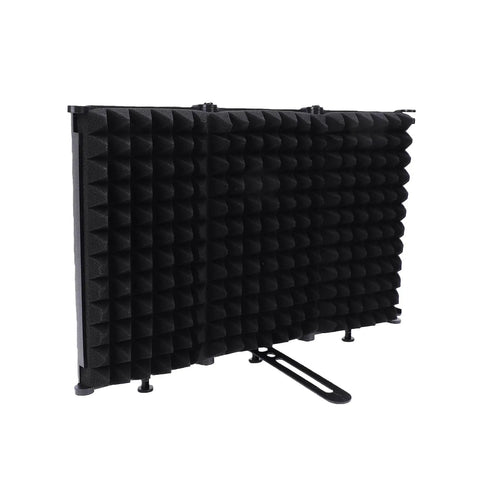 Foldable Soundproof Recording Panel With Abs And Eva Foam Acoustic Treatment Stand Mount Vocal Booth Panel, 255x138mm.
