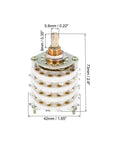 4 Pole 8 Position Rotary Switch Set With 4 Deck Band Selector For TV Radio Home Electronics And Industrial Gear Pack Of 3