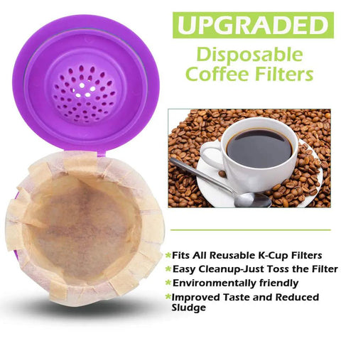 Disposable Coffee Filters For Keurig Pods Replacement Keurig Compatible 300 Count Natural Eco Friendly Paper Filters