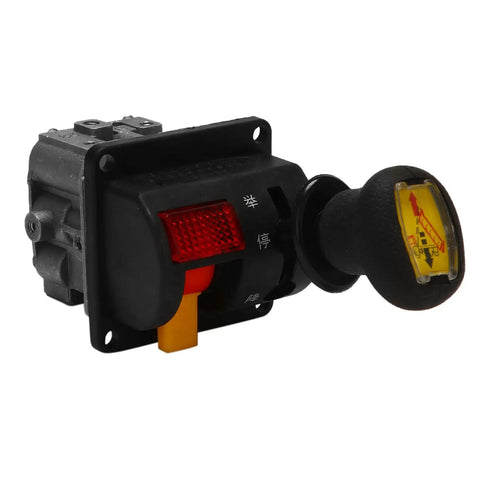 Cab Mounted Proportional Control Valves With PTO Switch for heavy-duty dump tipper system, showing a detailed control switch.
