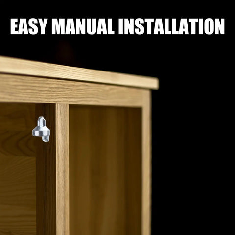 Legit Heavy Duty Zinc Alloy Shelf Pegs Replacement Pins For Classic Modular Bookshelves and Standard Shelving Units Rustproof Furniture Hardware installed in wood shelf.