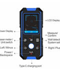 Pro Grade Digital Stud Finder Wall Scanner With AC Wire Detector Auto Depth Gauge Heavy Duty showing LCD display and controls.
