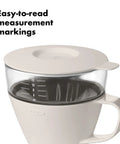 Single Serve Pour Over Coffee Maker With Auto Drip Tank For A Balanced Brew showing 12 oz measurement markings