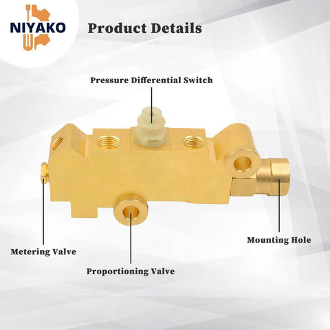 Solid Brass Disc Drum Proportioning Valve PV2 172-1353 detailed view highlighting metering and mounting features.