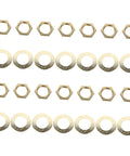 Gold 14 Piece DIY Clock Parts Kit For Metal Quartz Clock Repair Includes Nuts Washers Lock Washers Locknuts Easy Install