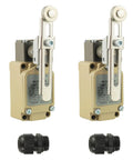 Adjustable Roller Lever Arm Limit Switch 380V 10A 1NO 1NC Momentary Pack Of 2 Heavy Duty Industrial Grade For Machinery