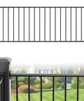 Slick Aluminum Railing Kit For Indoor Outdoor Deck And Stair Guard Rail With Pre Drilled Template For No Brainer Diy Install On Wood Or Concrete Without Posts At 36 Inches, showing railing panel from side view.