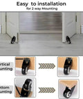 Two Inch Gate Support Rollers Anti Sag Door Bottom Casters Carbon Steel Mount Kit For Wood Fence Panels installation examples