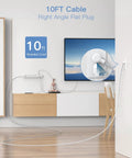 Must Have 10 Ft Extension Cord Power Strip With 8 AC Outlets And 3 USB Ports showcased in home office setup
