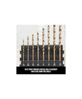 Craftsman 14-piece gold oxide drill bit set in plastic case with size markings