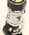 Yoke Piston First Stage Regulator For Scuba Diving Gear FS 810, chrome finish, showing ports, 3365 Psi Air Supply