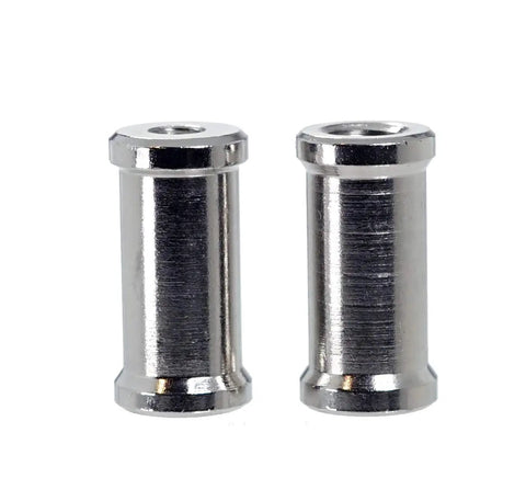Two Pack 32mm One Quarter Inch To Three Eighths Inch Female To Female Threaded Screw Adapter Spigot For Studio Light Stand Setup