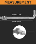 10 Inch J Bolt Gate Hinges Set For Chain Link Fences And Cattle Corrals Heavy Duty Threaded Hinges With Five Eighth Inch Pins Four Pack Of Durable Iron Gate Hinges For Farm Gates Panels And Corrals measurement view