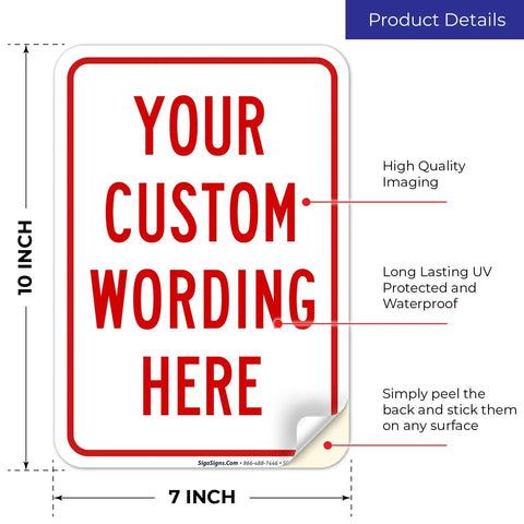 Badass Custom Metal Wall Sign For Office Business Airbnb Delivery Decor 10x7 Inch Rust Free Aluminum Plaque shown with custom wording.
