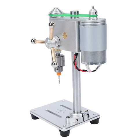 Eujgoov Mini Benchtop Drill Press With Variable Speed Up To 8000 Rpm, compact aluminum drill with motor and chuck for precise work.