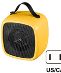 Tiny But Mighty Compact Ceramic Space Heater 500W For Home And Office Quiet Desk Heater With Overheat Protection in yellow