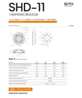Technical specifications of Small Hollow Nema 14 Servo Motor Gearbox with strain wave harmonic drive, 52mm dimensions for robot actuators.
