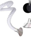 Professional Grade Ultra Badass Slick Heavy Duty Adjustable Solder Fume Extractor Arm with flexible white hose and stainless steel hood