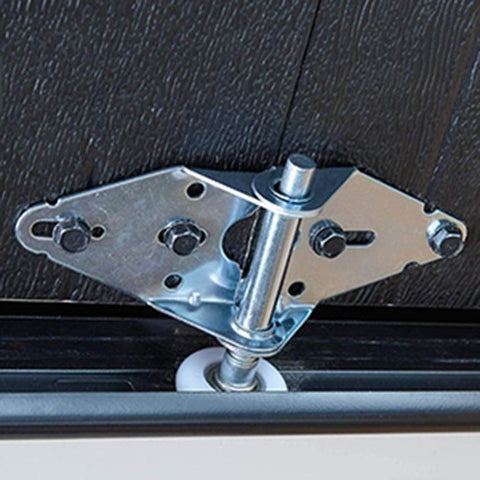 Ultra Quiet Sealed 6200ZZ Nylon Garage Door Rollers Wheel With 11 Ball Bearings 2 Inch Roller 4 Inch Stem attached to door