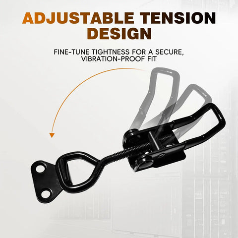 Adjustable tension Two Pack Toggle Latch Clamp Kit With Adjustable Zinc Plated Metal Pull Hasp Latches Beefy Heavy Duty Latches