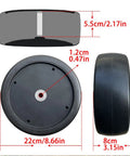 Pair Of Eight Point Six Inch Solid Rubber Front Tires For Kids Go Karts And Ride On Toys 22 Cm Bore One Point Two Cm Upgrade