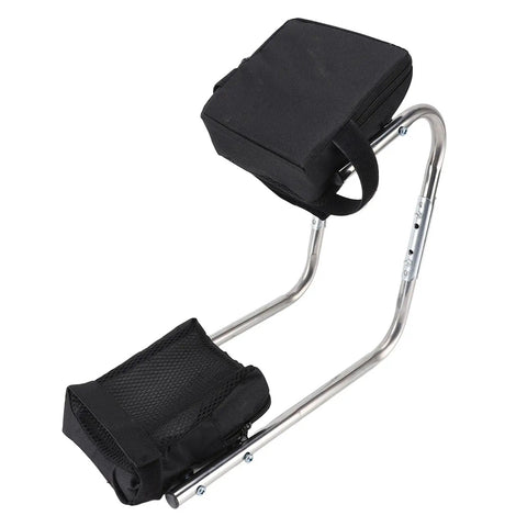 Stainless Steel Folding Garden Kneeler and Seat With Ergonomic Ankle Support, Multipurpose Gardening Tool For Weeding, Planting And Reaching