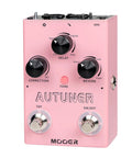 Pink Autuner Vocal Effects Pedal for Guitarists with Pitch Correction, Reverb, Delay, and One Click Vocal Synth, Dual IO.