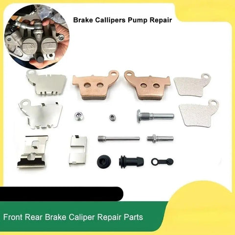 Disc Brake Pads For Motorcycle Front And Rear Calipers With Pin And Spring Kit Off Road Bikes Ready To Roll Quiet Braking And Noise Reduction For Smoother Rides Durable High Performance Pads, front rear caliper repair parts kit