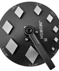 Diamond Shape Disc Cutter Set Nine Piece Punch Mold Kit For Jewelry Making with SKH9 steel die plate shown on black background