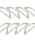 Heavy Duty Stainless Steel Corner Brackets For Furniture Assembly Rust Proof 90 Degree Wood Metal Bracket Kit anti-corrosion finish, set of eight.