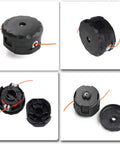 Speed-Feed 400 Trimmer Head Replacement For SRM Series, multiple views of black quick load string head.