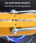 Heavy Duty Permanent Magnetic Lifter For Auto Shops And Scrappers Hella Tough Steel Plate Handler view of N42 neodymium magnets.