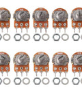 10Pcs Premium Linear Rotary Potentiometer Kit With Knob Cap Three Terminal Top Adjustment Potentiometers For Arduino B1K B2K B5K B10K B20K B50K B100K B250K B500K B1M Ohm Range