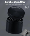 2 Inch Spice Grinder For Kitchen Spices Screen Free 3 Piece 4 Part Zinc Alloy Black Portable Grinder With Sharp Teeth For Effortless Grinding Ideal For Home Cooking Boss Build Easy Cleaning Travel Friendly