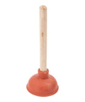 Heavy Duty Toilet Plunger With A Tough Nine Inch Handle And Knockout Four Inch Red Cup For Sink Drain Unclogging Quick Relief No Cap