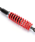 Heavy Duty 350mm Rear Shock Absorber For Buggy ATV Quad Dirt Bike Plus Mountain And Electric Bike, black and red coil spring