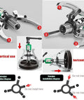 Heavy Duty 20 Ton Hydraulic Puller And Crimp Tool Built Like A Tank For Wheel Work seamless steel body for vertical and horizontal use.