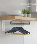 Heavy Duty Triangular Steel Shelf Bracket For Floating Shelves And Desks, Cold Rolled Steel, stabilizes load, mounted with shelves.