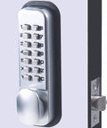 Side view of MX920 Double Keypad Mechanical 14 Key Combination Lock For No Hassle Keyless Entry Security On Home Gates Fences Windows And Airbnb Hotels