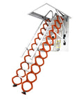 Heavy Duty Electric Attic Ladder With Wireless Remote Control And Retractable Alloy Loft Stairs featuring alloy rungs and compact design.
