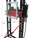 Heavy Duty 30 Ton Air Hydraulic Shop Press With Rock Solid Adjustable Carriage and No Sweat Pressure Dial for U Joint Service.