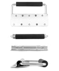 Heavy Duty Spring Loaded Pull Handles With PVC Grip For Tool Boxes And Cases 10 Pack Surface Mounted 110 Lb Load Per Unit steel handle