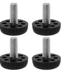 4 Pack M10 Adjustable Leveling Feet Screw On Floor Protectors For Home Furniture Legs Desks Tables And Sofas, 25mm Thread Length, 35x11mm Base