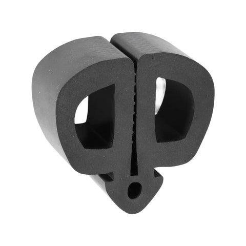 Direct Fit Radiator Support and Hood to Fender Rubber Bumpers Kit for 1969 1970 Mustang Six Piece Set close-up on rubber component