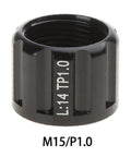 Black M15 P1.0 aluminum Thru Axles Nut M12 M15 Thread For Front And Rear Bike Hubs Tube Shaft Skewer Cap