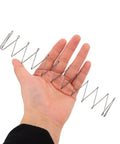 Stainless Steel Trapezoidal Flat Spring Set Two Piece Heavy Duty High Strength Compression Wire Form For Machinery Spare Parts And Industrial Spring Setups For Heavy Machinery Industrial Equipment And Precision Assemblies, hand-held