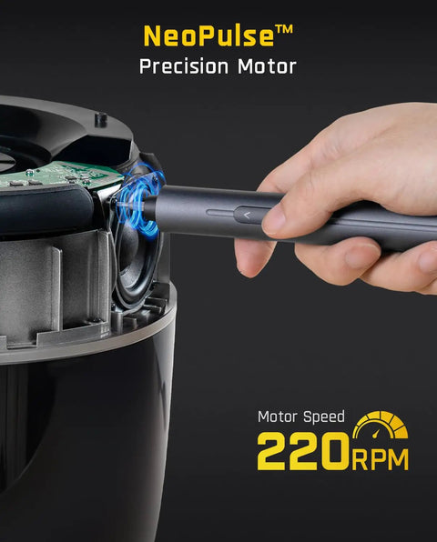 Person using a Slick Grip Cordless Electric Screwdriver Set With Heavy Duty Motor And Three Torque Modes For Fast Electronics Repair No Hassle on precision motor.