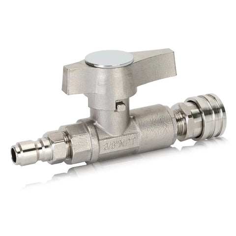 Beefy Three Eighths Inch Ball Valve For Pressure Washer Hose DN10 Fit High Pressure Up To Five Thousand PSI With Three Eighths Inch Female BSP Threads