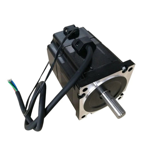 Brushless Servo Motor With Integrated Gear Reducer, NEMA 24 Size, 24V/48V Compatible, 3000 RPM, 200W/400W Power, Low Speed High Torque Drive For CNC, Robotics, Automation And Precision Motion Projects, black housing